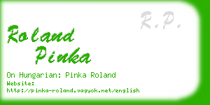 roland pinka business card